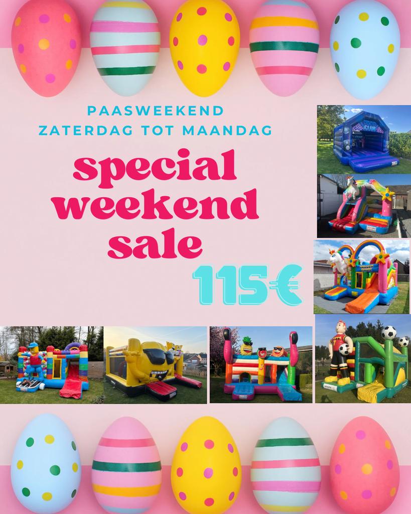 LASTMINUTE Springkastelen Paasweeken, Enlèvement, Comme neuf