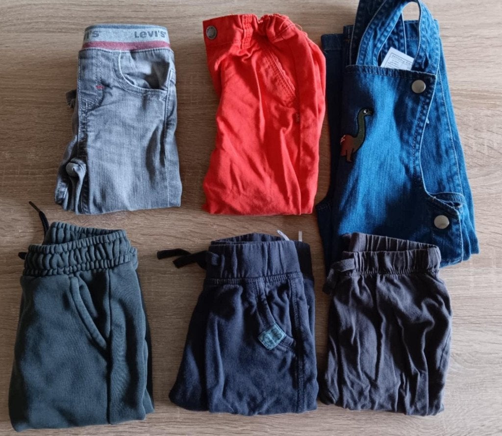 Broeken (6 stuks)  Maat 80 (1 Levi's), Ophalen, Gebruikt, Jongetje, Broekje