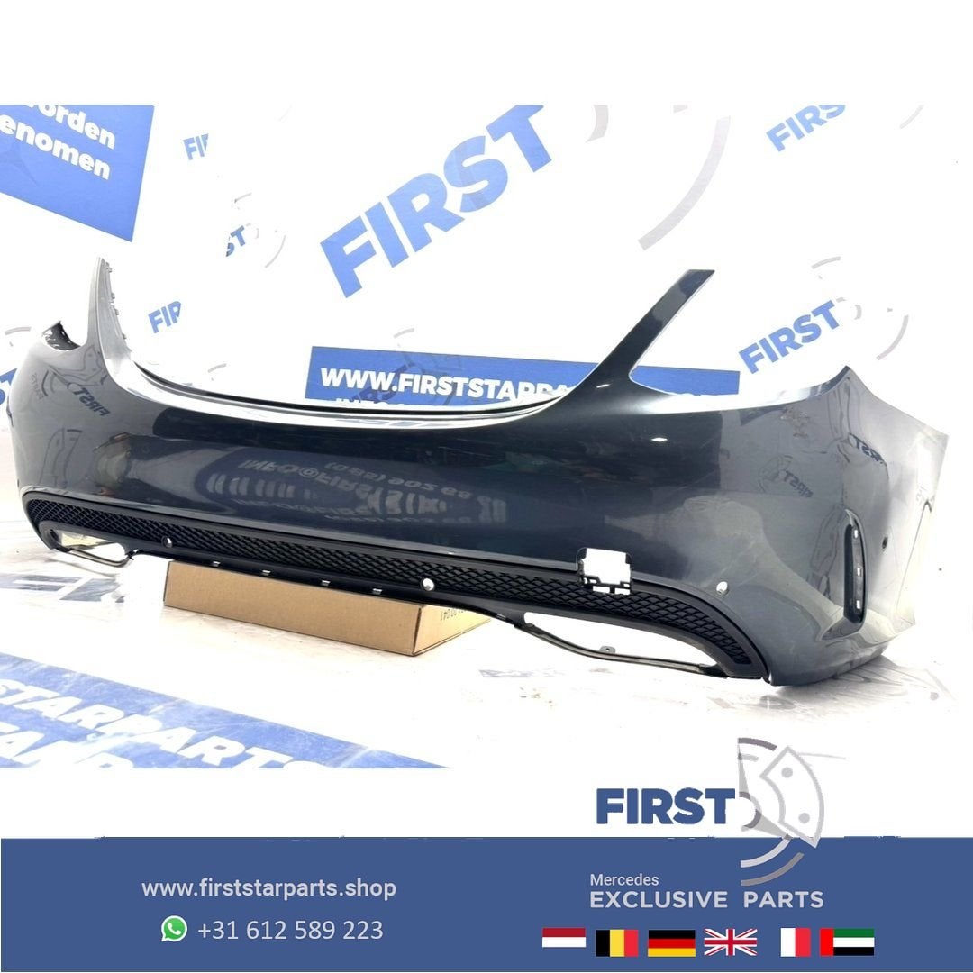 W205 BUMPER C KLASSE AMG ACHTERBUMPER COMPLEET ORIGINEEL C43, Gebruikt, -, Ophalen of Verzenden, Achter
