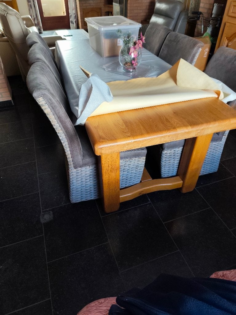 salle à manger en chêne, Maison & Meubles, Enlèvement, Utilisé, 4 à 6 chaises