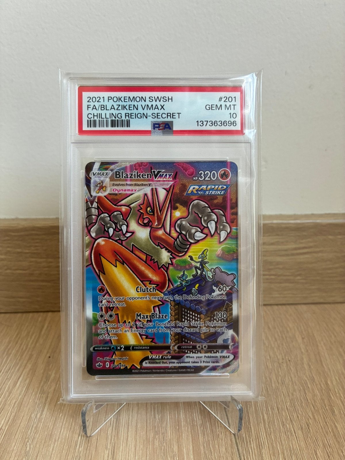 Blaziken Vmax PSA10, Enlèvement ou Envoi, Neuf