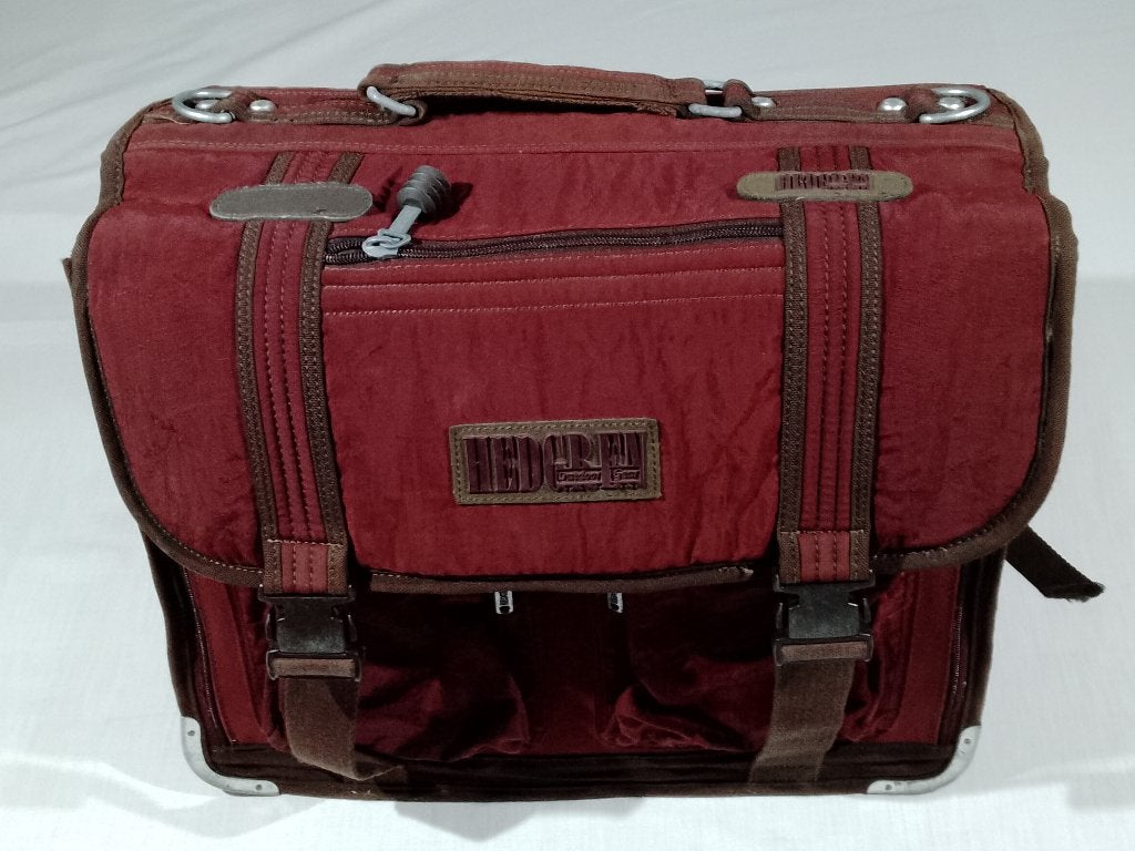 Vintage Hedgren Schooltas / Boekentas Met Veel Vakken - Bord, Ophalen, Gebruikt, Rugtas, 40 tot 50 cm