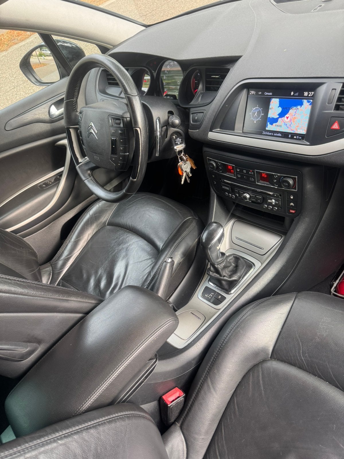Citroën C5 Break 1.6 HDi - Automaat - Leder, Auto's, Euro 5, Zwart, 4 cilinders, Zwart