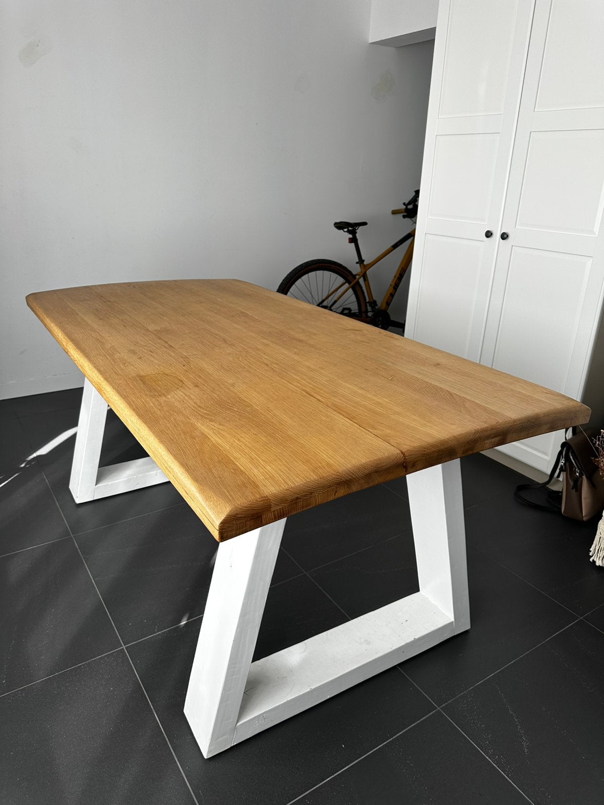 Eettafel massief hout, Huis en Inrichting, Tafels | Eettafels, Ophalen, Zo goed als nieuw