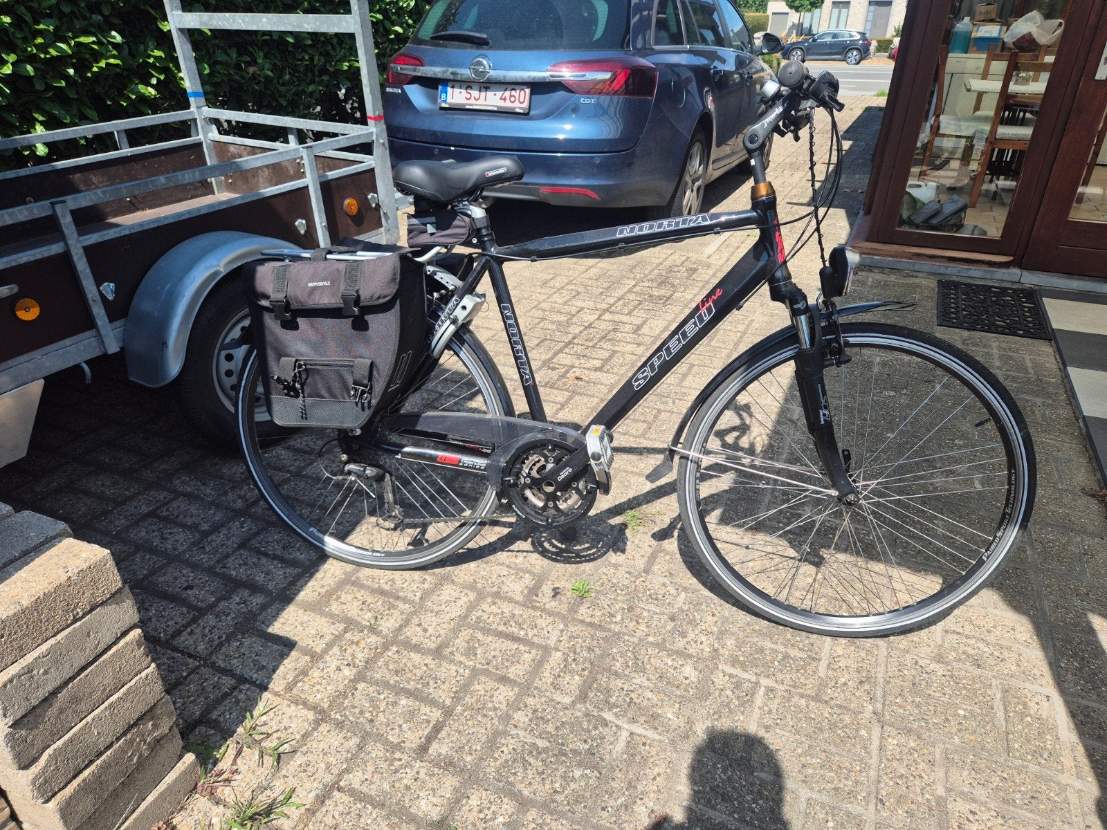 Norta Speedline Trekkingfiets – Shimano Deore, Fietsen en Brommers, 28 inch, Gebruikt, Vering, Velgrem