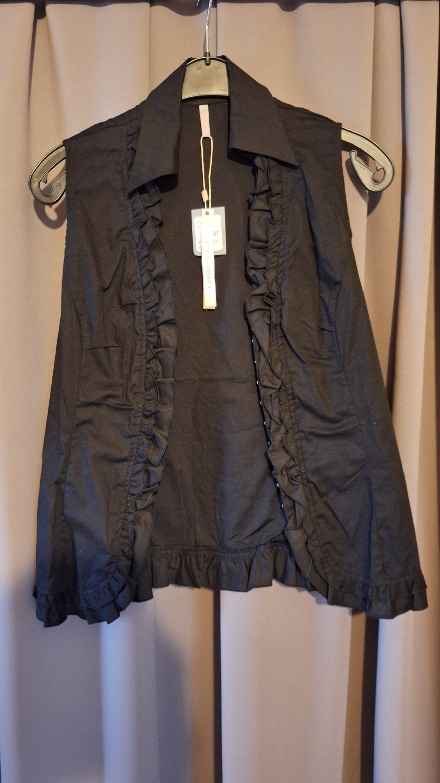 Blouse noire vintage pour femme taille L neuve sans manches., Enlèvement ou Envoi