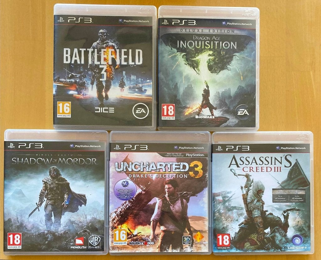 Pakket van 5 PS3 Games, Games en Spelcomputers, Ophalen of Verzenden, Zo goed als nieuw, Avontuur en Actie, Vanaf 16 jaar