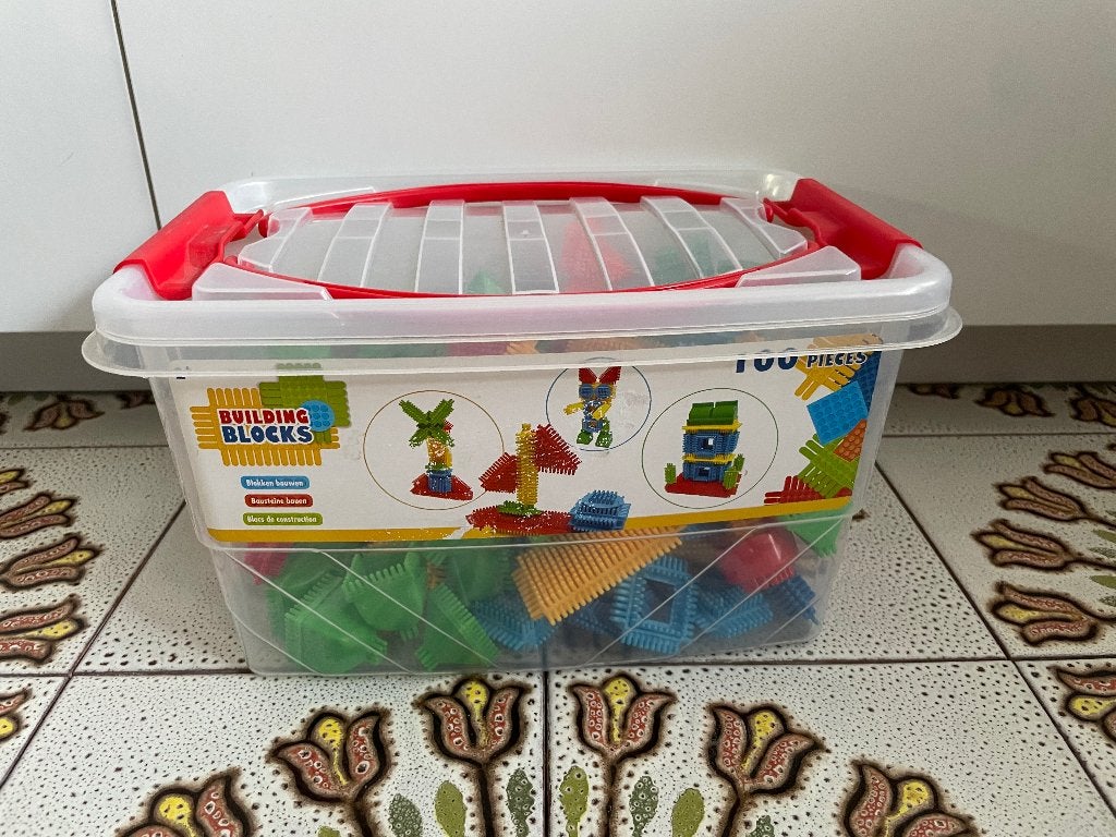 Noppers bouwblokken in originele doos, Kinderen en Baby's, Ophalen, Zo goed als nieuw, Overige merken