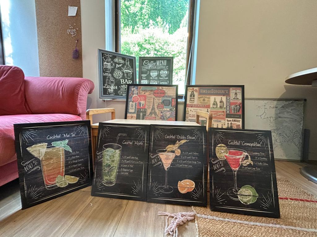 Bar cocktail posters, Zakelijke goederen, Horeca | Meubilair en Inrichting, Ophalen, Nieuw zonder verpakking, Decoratie