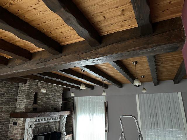 Oude massieve grenen balken, Doe-het-zelf en Bouw, Hout en Planken, Gebruikt, Balk, Grenen, 250 tot 300 cm, 50 mm of meer, Ophalen