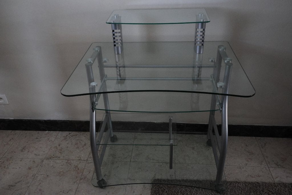 computertafel (glazen), Computers en Software, Laptoptafels, Ophalen, Gebruikt