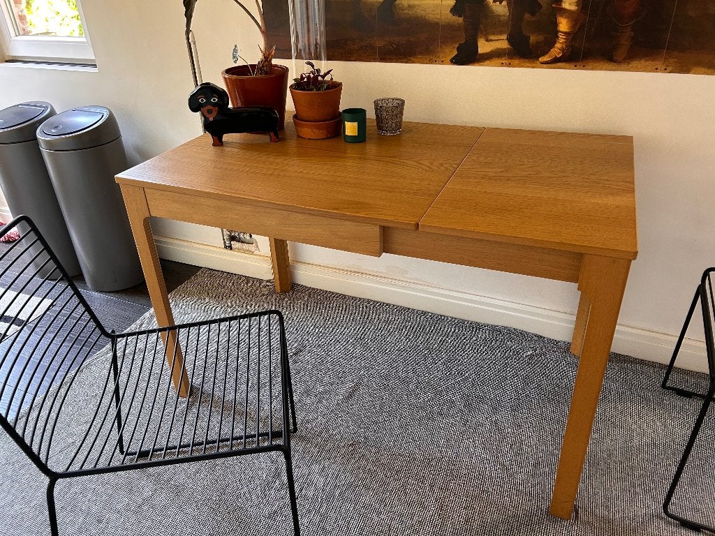 Table de cuisine IKEA à rallonge, Quatre personnes, Comme neuf, Enlèvement, Chêne