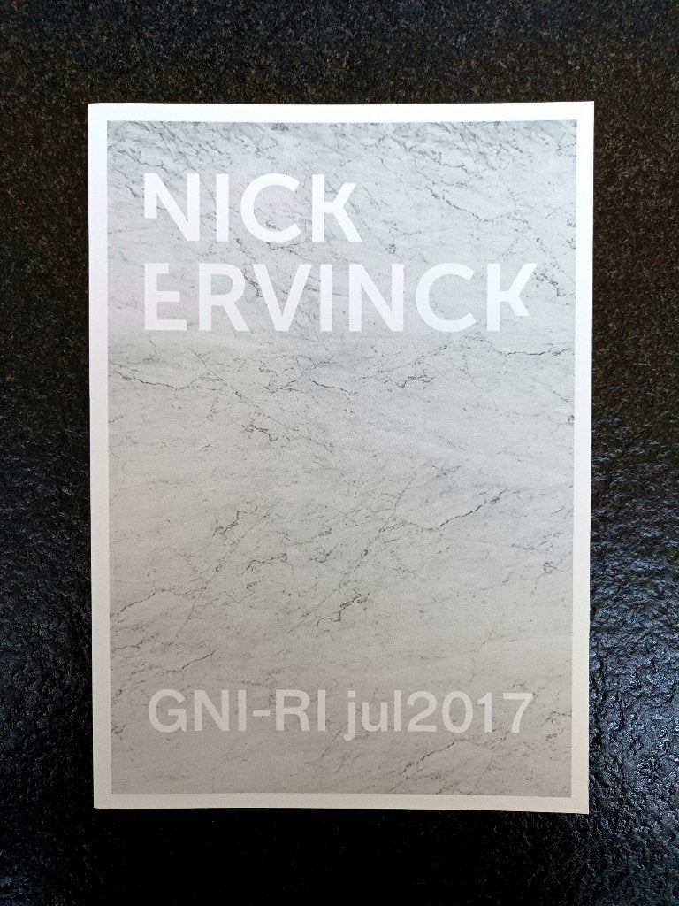 Nick Ervinck - GNI-RI - catalogus, Envoi, Neuf, Sculpture
