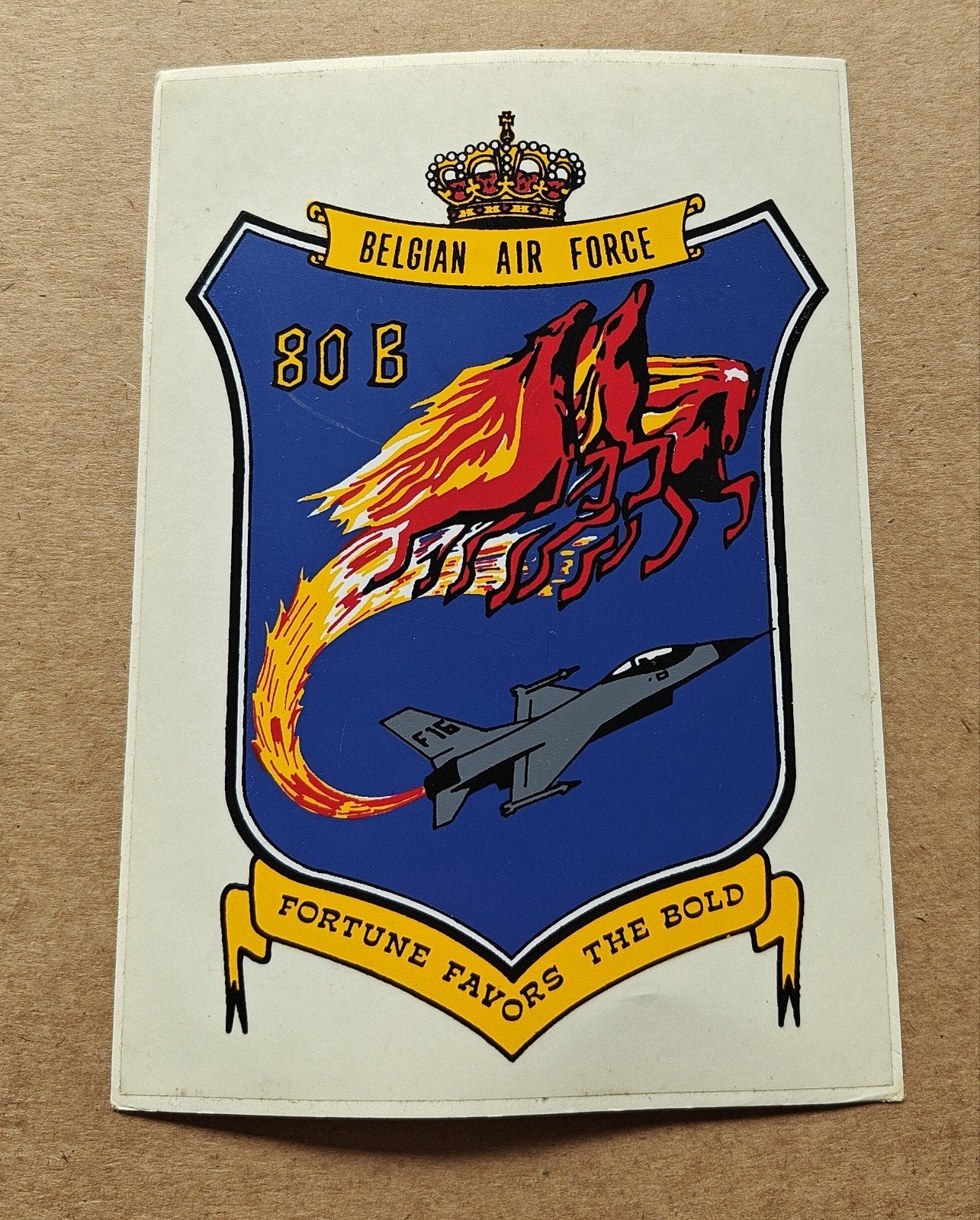 Belgische luchtmacht Piloten PROM 80 B, Ophalen of Verzenden, Luchtmacht, Embleem of Badge