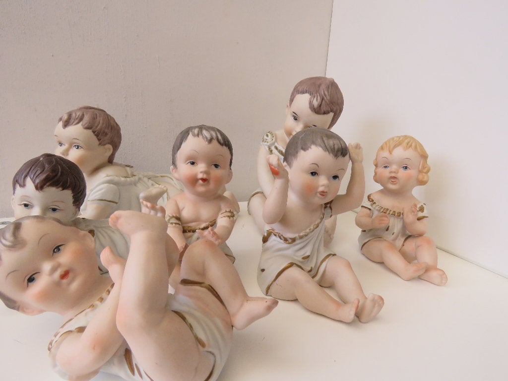 Vintage lot 7 piano babys bisquit, Antiek en Kunst, Ophalen of Verzenden