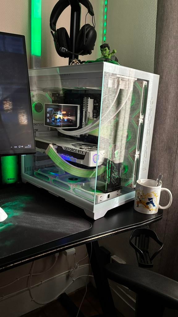 Pc gaming full white, Ophalen, Zo goed als nieuw, 32 GB, Gaming