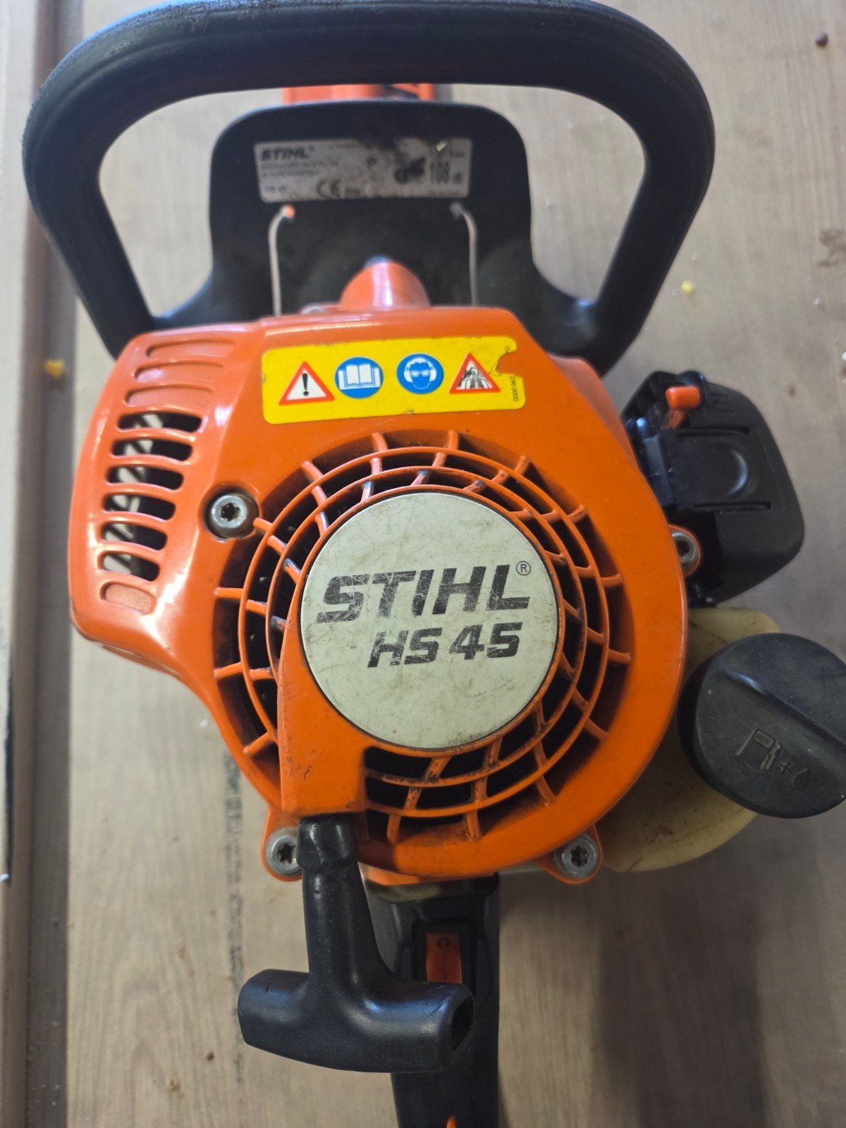 stihl hs 45 heggenschaar benzine, Tuin en Terras, Ophalen, Gebruikt, Benzine, Stihl