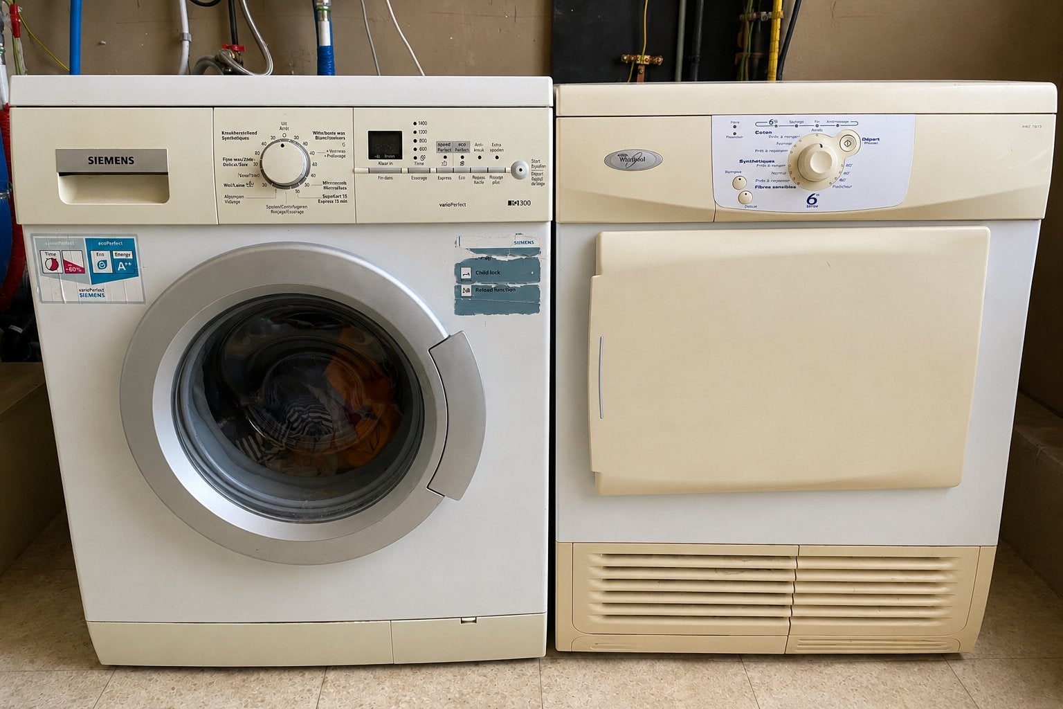 Wasmachine en droogkast, Electroménager, Lave-linges séchants, Utilisé, Enlèvement
