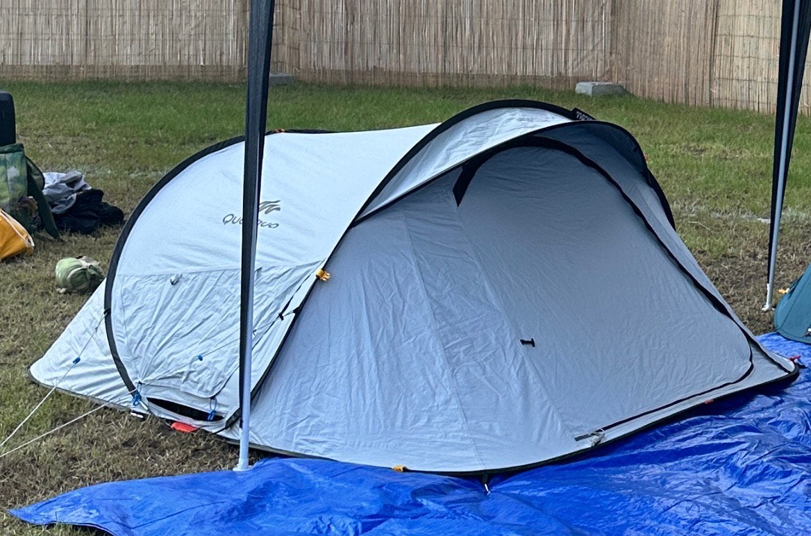 QUECHUA tent 3 personen 2 Seconds Fresh & Black, Ophalen, Zo goed als nieuw, Tot en met 3