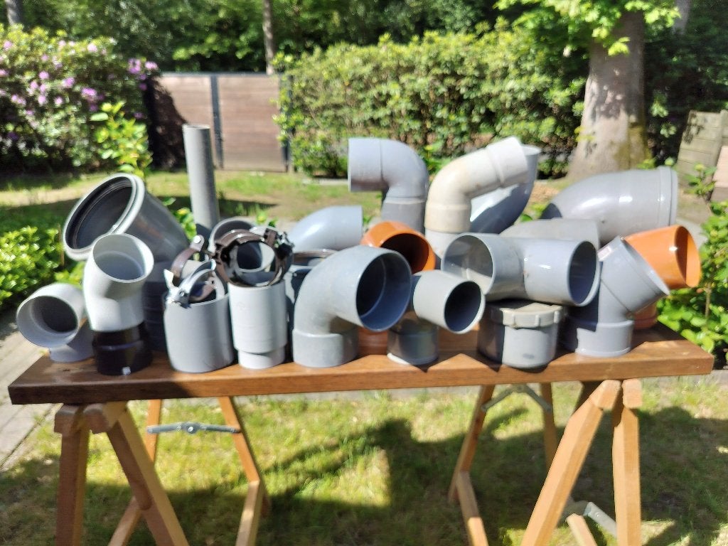 PVC Hulpstukken, Doe-het-zelf en Bouw, Ophalen, Zo goed als nieuw, PVC, Afvoer
