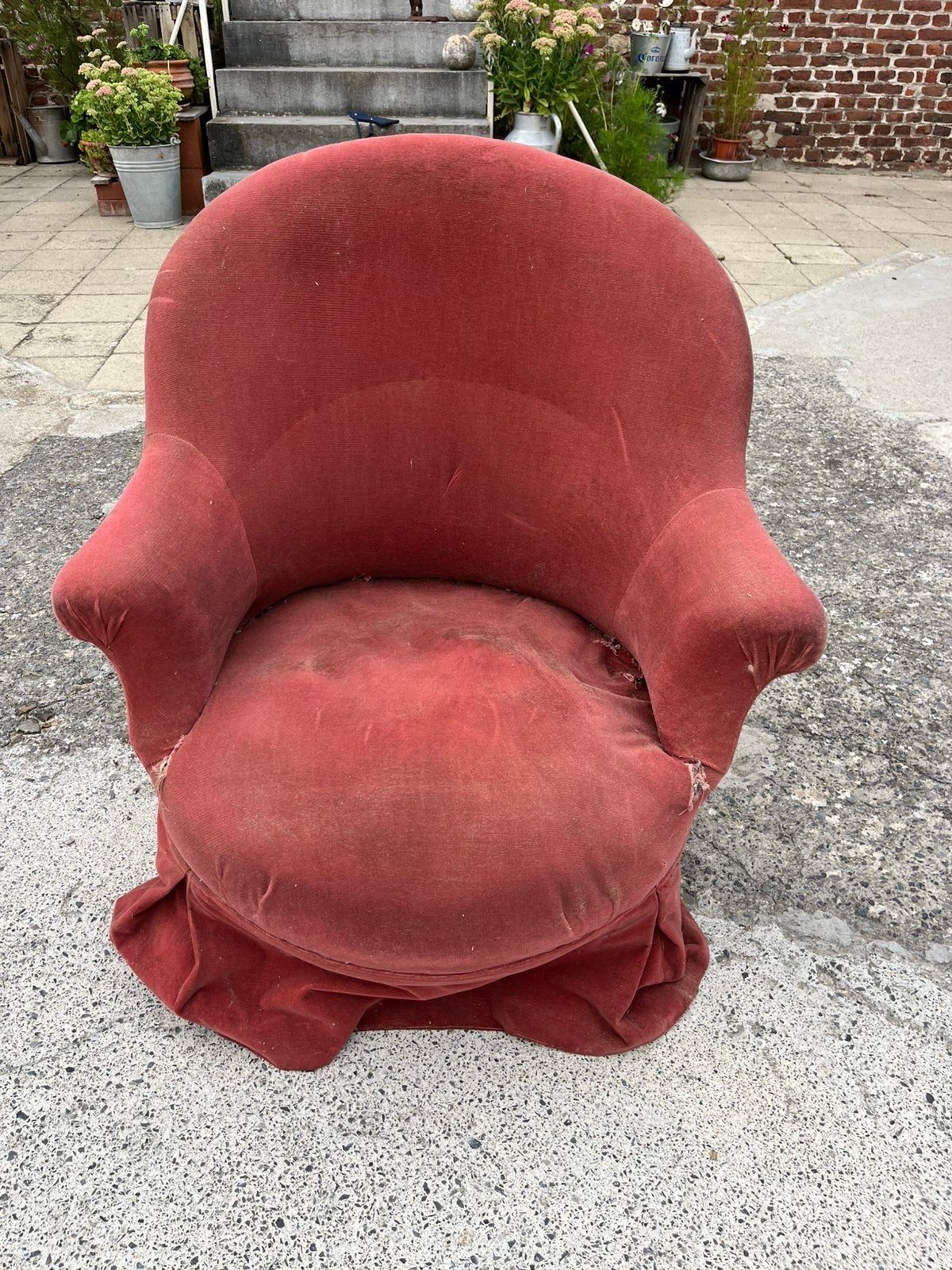 Fauteuil crapaud, Ophalen, Gebruikt, Minder dan 75 cm, 50 tot 75 cm