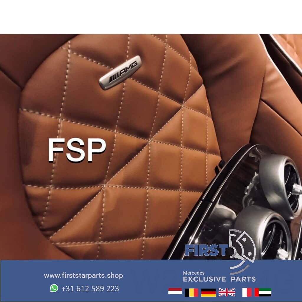 W205 C43 AMG bruin leer interieur C Klasse stoelen leder 201, Gebruikt, -, Ophalen of Verzenden, -
