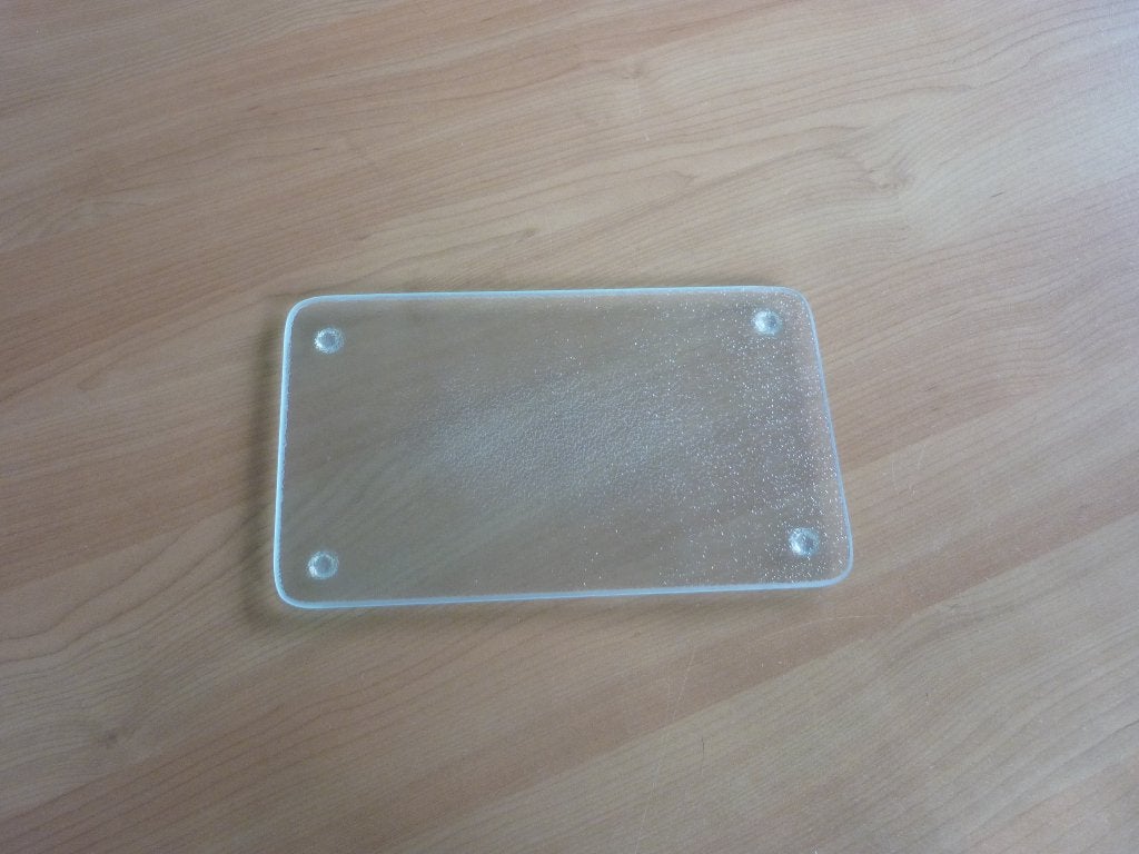 Kleine glazen snijplank 25x15x0,5 cm, Huis en Inrichting, Ophalen of Verzenden