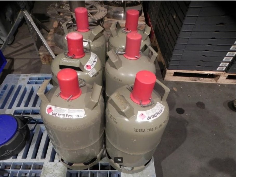 Butaan gasfles van 11 kg, Ophalen, Gebruikt
