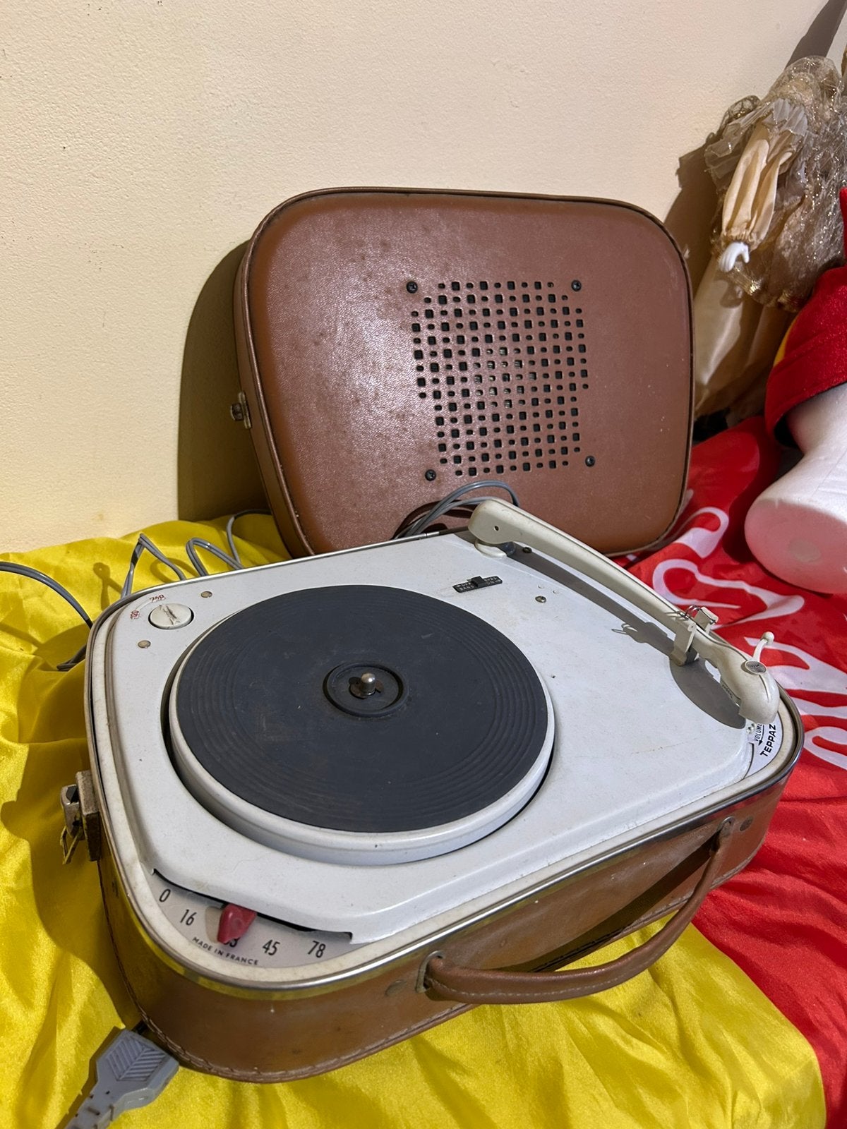 Vintage platenspeler platenspeler - TEPPAZ CLEO (60 jaar), Audio, Tv en Foto, Platenspelers, Ophalen, Gebruikt, Platenspeler
