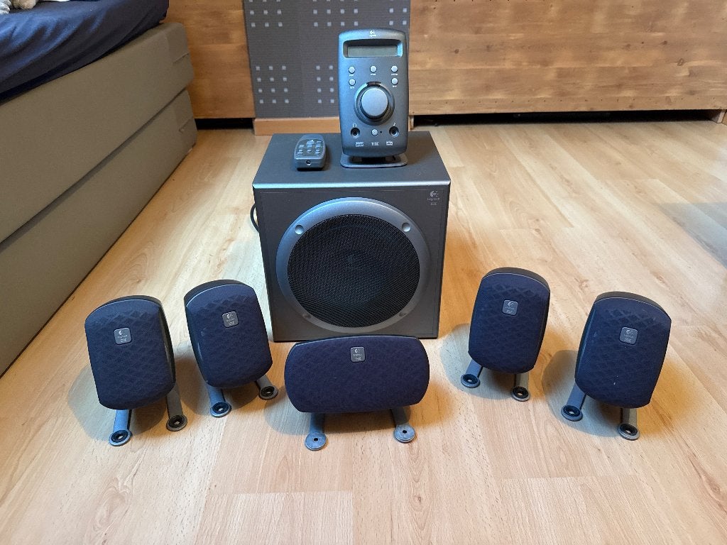 Logitech Z-680 THX 5.1, TV, Hi-fi & Vidéo, Enceintes, Télécommande, Enlèvement, Utilisé, Autres marques
