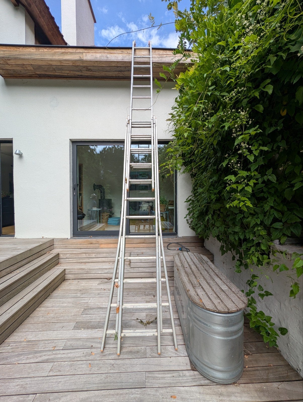 Ladder 3 delen van elk 12 tredes, Ophalen, Ladder
