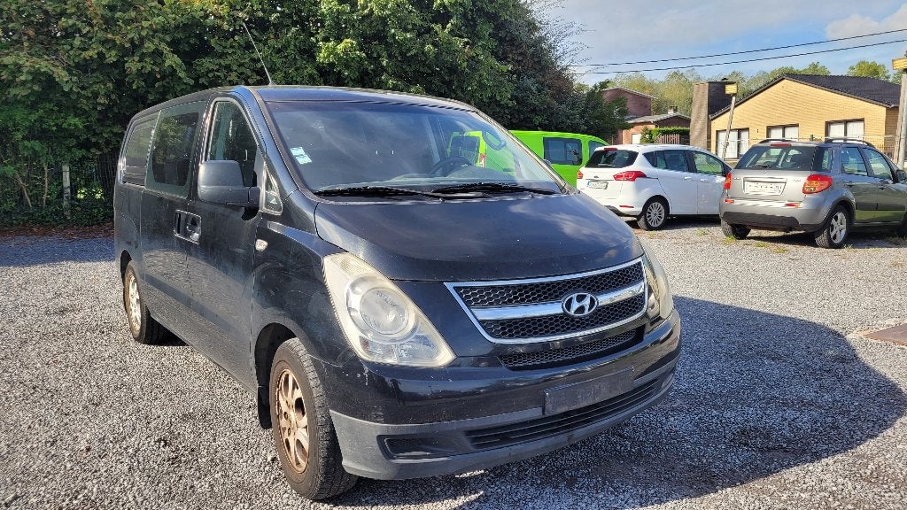 hyundai H1 2.5crdi DUBBELE CABINE 6pl AIRCO TREKHK PDC 2008, Auto's, Stof, https://public.car-pass.be/vhr/2d2a0a06-e3e0-4ae8-9311-b69fe43f25ea