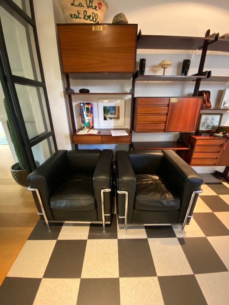 2 fauteuils Le Corbusier, Maison & Meubles, Fauteuils, Enlèvement, Comme neuf, Cuir