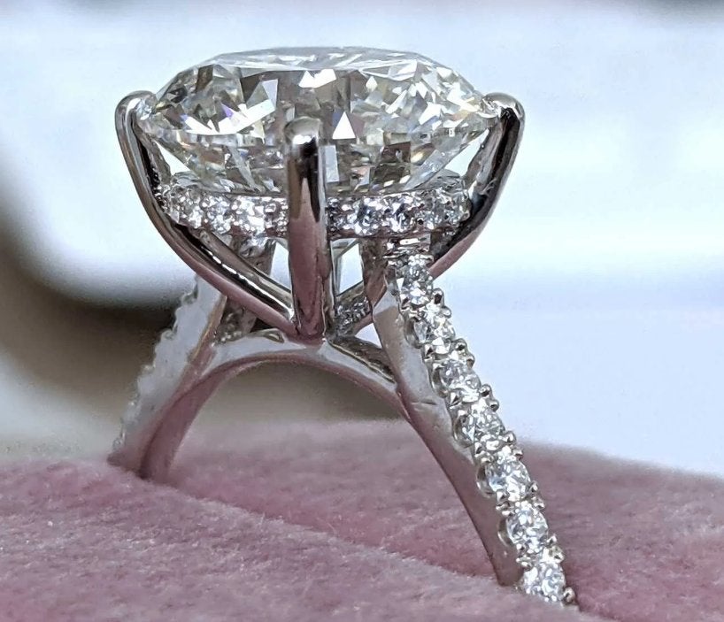 Bague en or 18carats et diamants 4,26 carats, Bijoux, Sacs & Beauté, Bagues, Enlèvement, Comme neuf, Or, Or