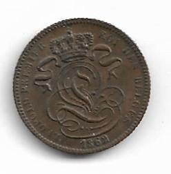 België: 1 CENT 1862 ("F" met punt) in PR/FDC = morin 130, Verzenden, Losse munt