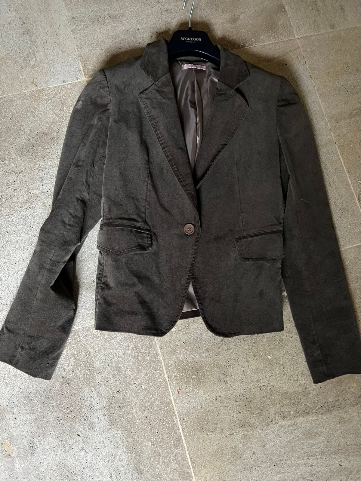 Winterblazer maat 38, Bruin, Zo goed als nieuw, Jasje, Ophalen