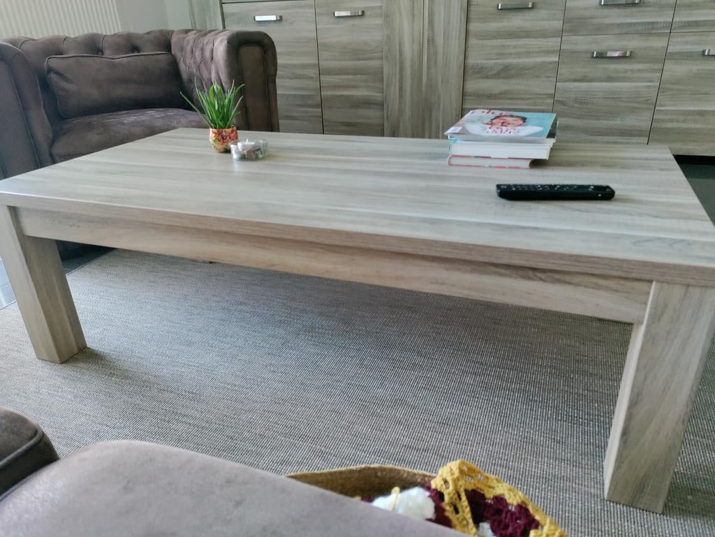 Salontafel, grijs houtmotief, Huis en Inrichting, Tafels | Eettafels, Ophalen