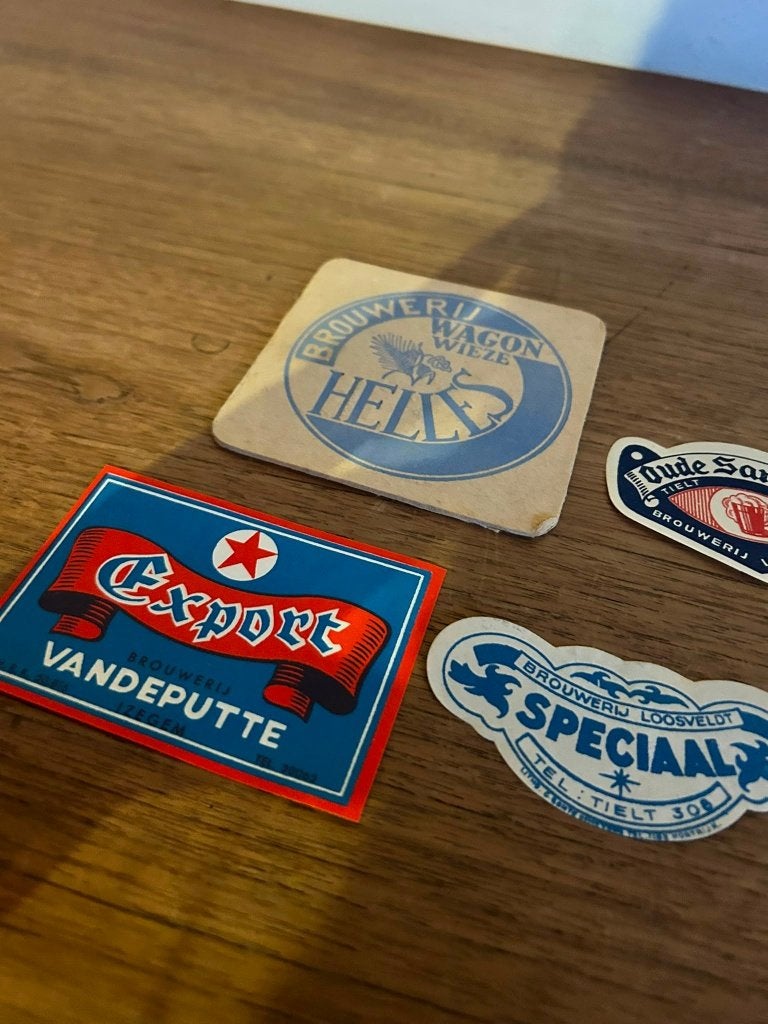 Vintage Belgische bieretiketten – Brouwerijcollectie, Collections, Enlèvement ou Envoi, Utilisé, Autres types