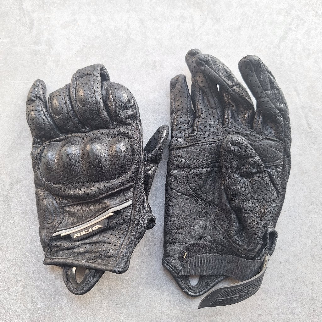 Richa Leer zomerse motorhandschoenen maat S, Ophalen, Tweedehands, Handschoenen