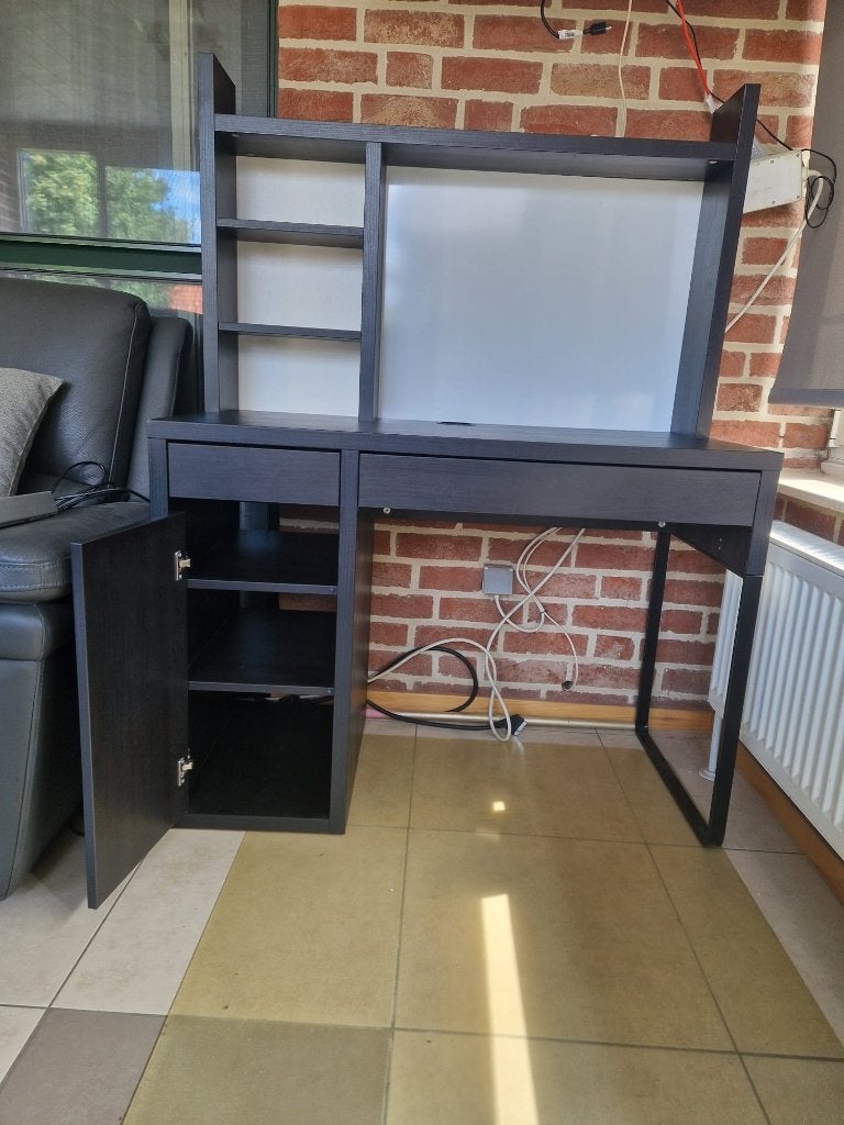 Bureau + Bureaustoel, Maison & Meubles, Bureaux, Utilisé, IKEA, Espace de rangement, Enlèvement