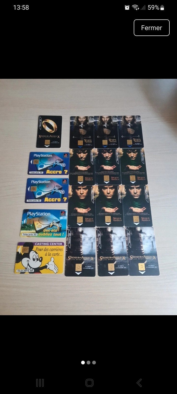 lot cartes téléphoniques seigneur des anneaux, Enlèvement ou Envoi