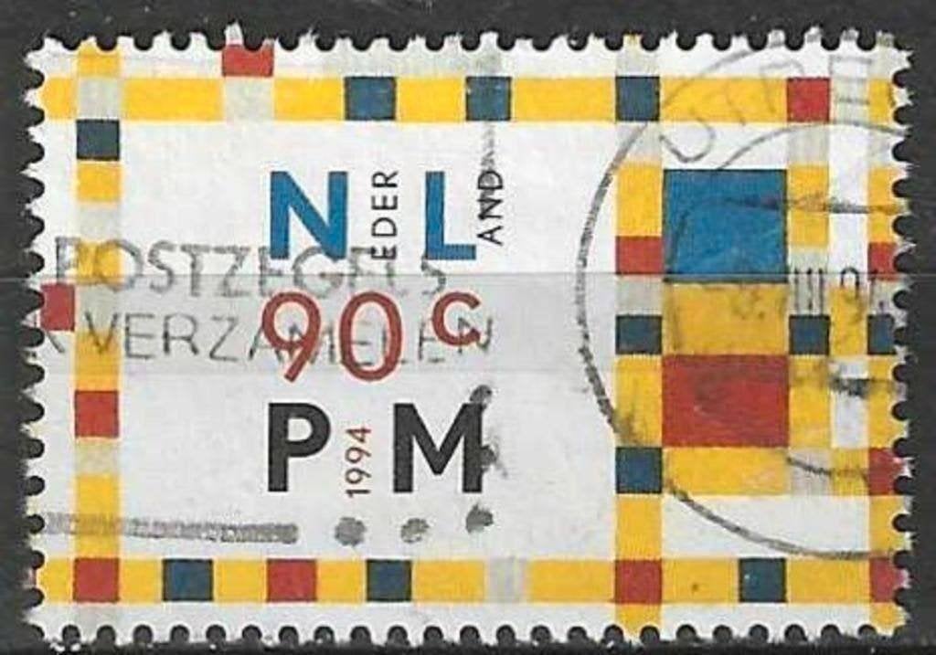 Nederland 1994 - Yvert 1464 - Pieter Cornelis Mondriaan (ST), Verzenden, Gestempeld