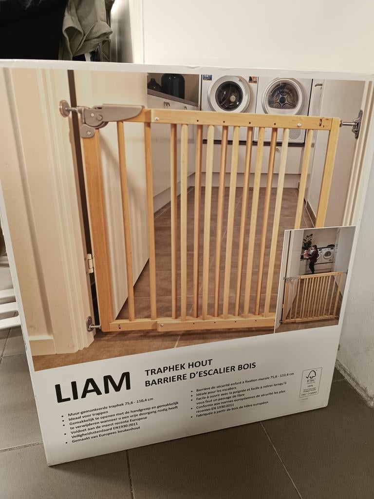 Porte d'escalier neuve dans un emballage non ouvert., Enlèvement, Neuf, Bois, Barrière de sécurité