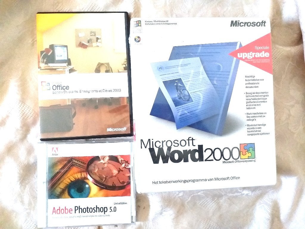 Perceel 3 Office-software, Word 2000, Adobe Photoshop 5.0, Ophalen of Verzenden