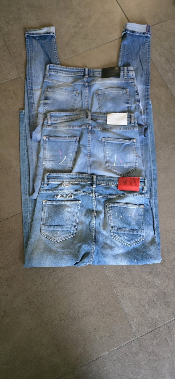 3 spijkerbroeken, zara en Dsquared2, Vêtements | Hommes, Jeans, Enlèvement, Comme neuf