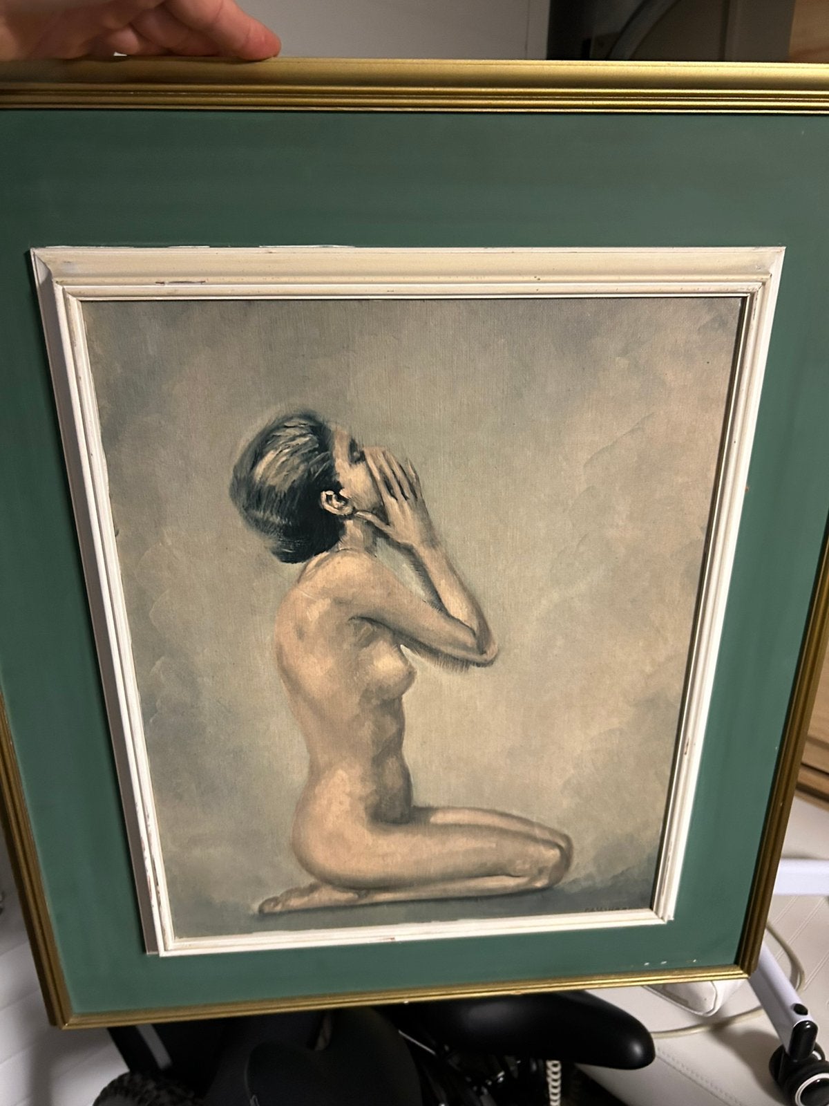 Prachtig olieverfschilderij "Naakt"Marcello Cassinari Vettor, Antiek en Kunst, Kunst | Schilderijen | Klassiek, Ophalen
