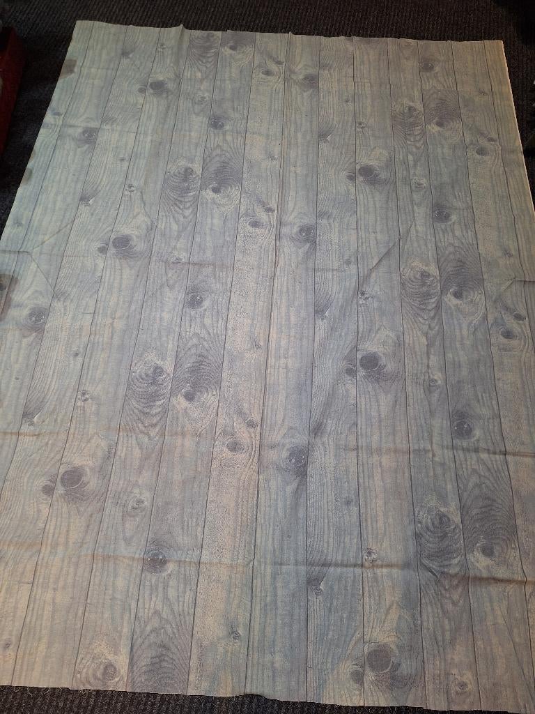 katoenen stof met blauwe hout print, Hobby & Loisirs créatifs, Tissus & Chiffons, Neuf, Enlèvement ou Envoi, Coton, 120 cm ou plus