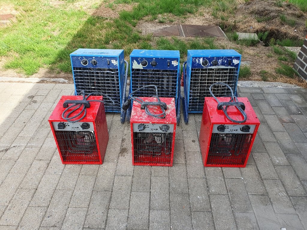 6 x el bjorn vf 12 Heating fan 12kW 3x 440V & munters heater, Doe-het-zelf en Bouw, Ophalen, Hoog rendement (Hr), Kachel, 150 cm of meer