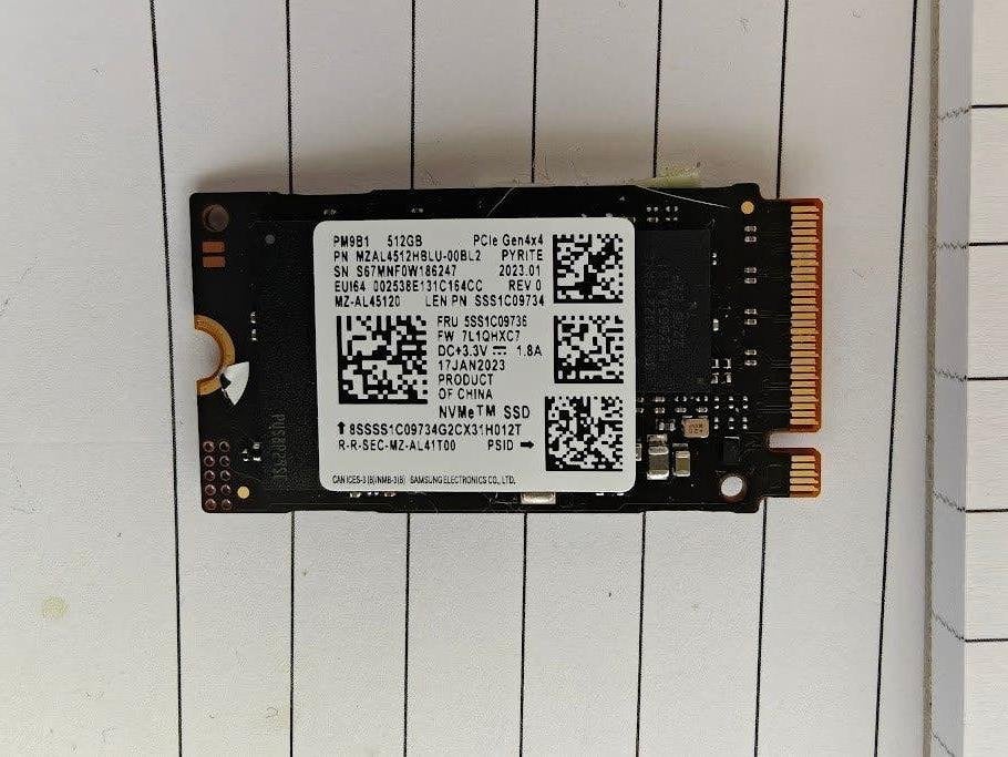 Samsung PM9B1 512GB NVMe SSD – 95% gezondheid, Computers en Software, Intern, Gebruikt, Verzenden, SSD