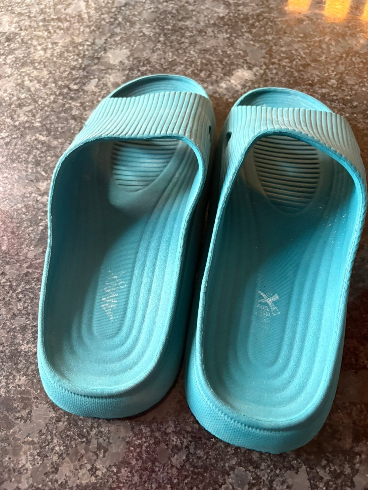 Mules de plage, Kleding | Dames, Blauw, Zo goed als nieuw, Sandalen of Muiltjes, Ophalen of Verzenden
